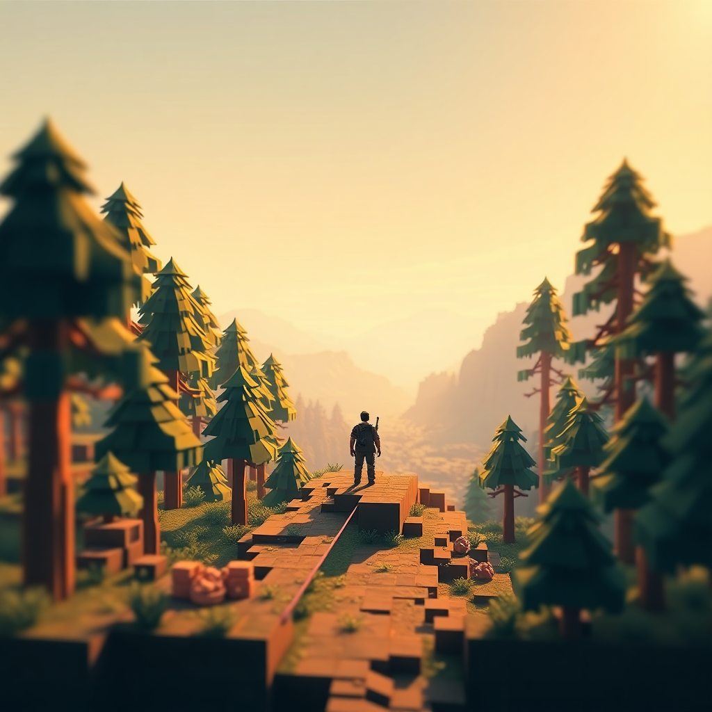 Minecraft / voxel — example Story Video render