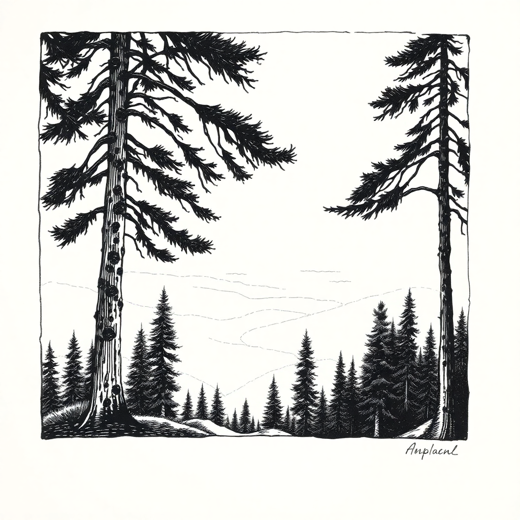 Pen & ink — example Story Video render