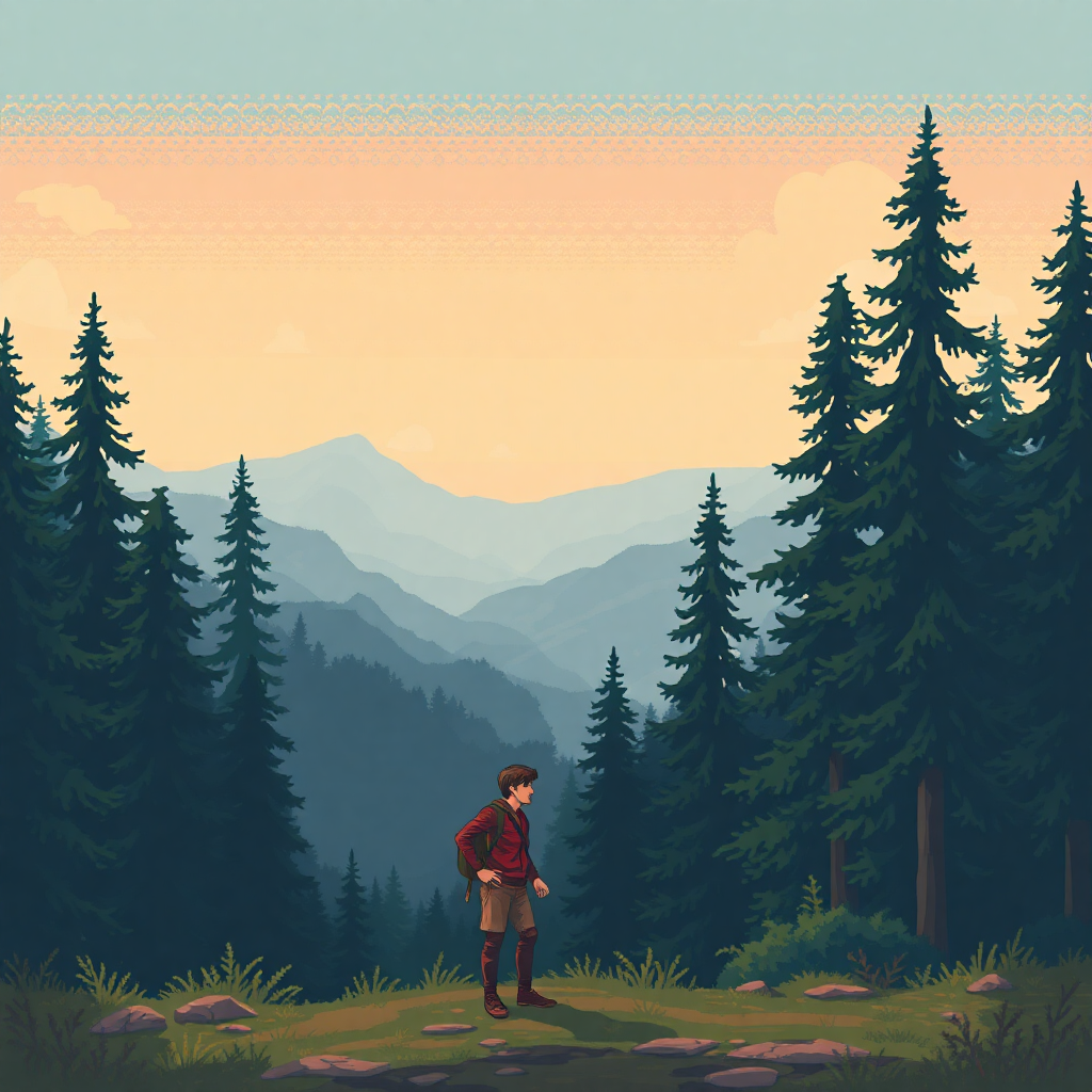 Pixel art — example Story Video render